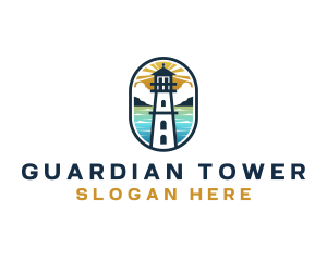 Lighthouse Beach Tower logo design