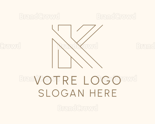 Geometric Business Letter K Logo