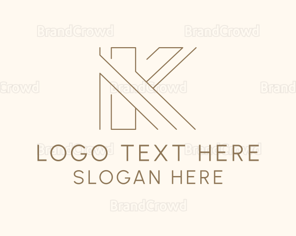 Geometric Business Letter K Logo