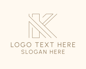 Monoline - Geometric Business Letter K logo design