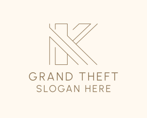 Geometric Business Letter K Logo
