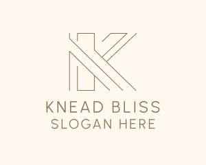 Geometric Business Letter K logo design