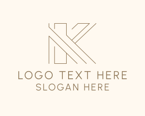 Geometric Business Letter K Logo