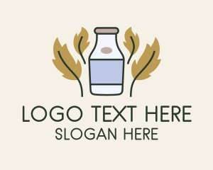 Vegan - Leaf Kombucha Jar logo design