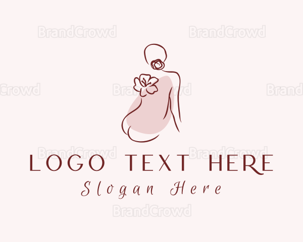 Woman Flower Spa Logo