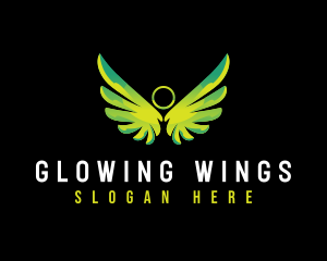 Cherub Angel Wings  logo design