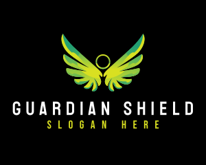 Guardian - Cherub Angel Wings logo design