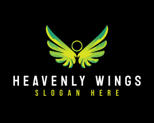 Cherub Angel Wings  logo design