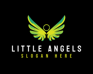 Cherub Angel Wings  logo design