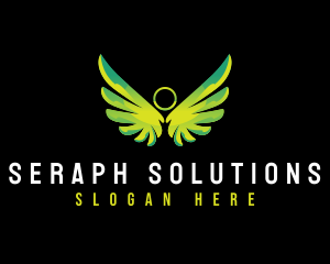 Seraph - Cherub Angel Wings logo design