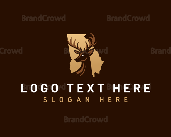 Antler Deer Georgia Logo