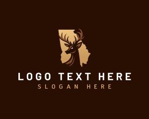 Map - Antler Deer Georgia logo design