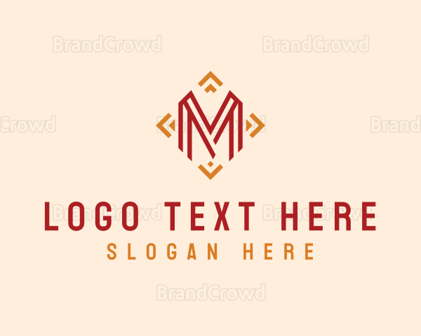 Diamond Geometric Letter M Logo