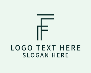 Letter F - Geometric Business Letter F logo design
