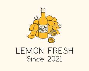 Lemon - Lemon Kombucha Drink Bottle logo design