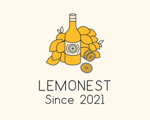 Lemonade - Lemon Kombucha Drink Bottle logo design