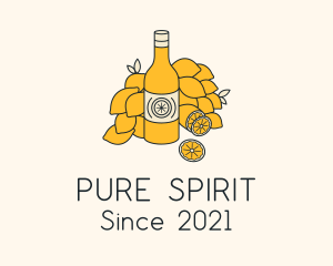 Distiller - Lemon Kombucha Drink Bottle logo design