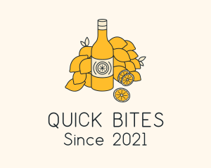 Lemon Kombucha Drink Bottle  logo design