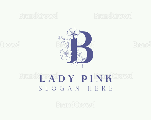 Floral Beauty Letter B Logo