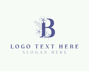 Spa - Floral Beauty Letter B logo design