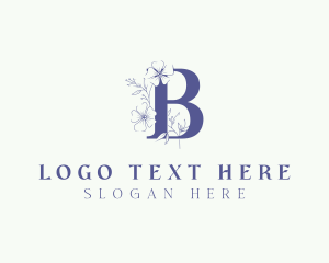 Wellness - Floral Beauty Letter B logo design