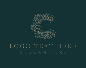 Floral Beauty Wreath  Logo