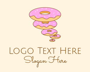 Yummy - Sweet Donut Tornado logo design
