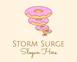 Hurricane - Sweet Donut Tornado logo design