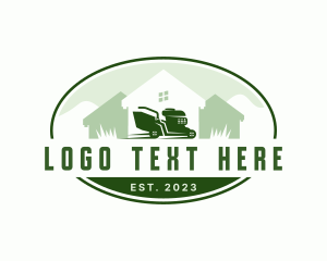 Turf - Lawn Mower Home Neighborhood logo design