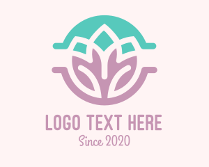 Aesthetics - Beauty Yoga Lotus logo design