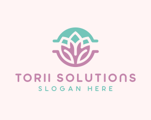 Beauty Yoga Lotus logo design