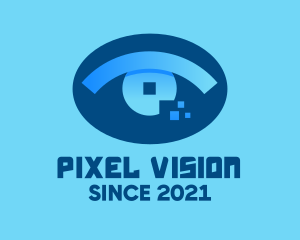 Visual - Eye Tech Pixel logo design