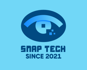 Eye Tech Pixel logo design