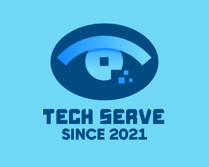 Server - Eye Tech Pixel logo design