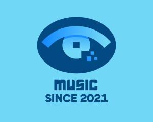 Surveillance - Eye Tech Pixel logo design