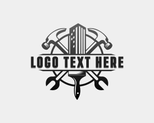 Building - Building Construction Tools logo design