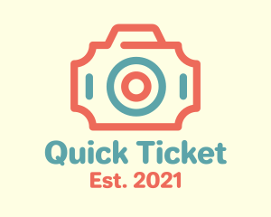 Ticket - Minimalist Camera Ticket logo design