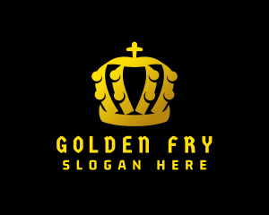 Golden Monarchy Crown logo design