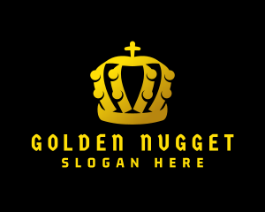 Golden Monarchy Crown logo design