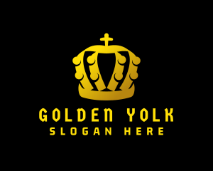 Golden Monarchy Crown logo design