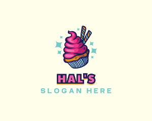 Sweet Pastry Cupcake Logo