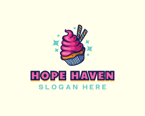 Sweet Pastry Cupcake Logo