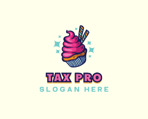 Sweet Pastry Cupcake Logo