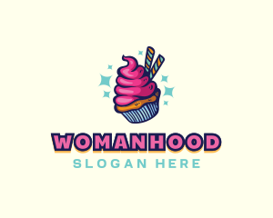 Sweet Pastry Cupcake Logo