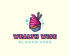 Sweet Pastry Cupcake Logo