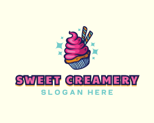 Sweet Pastry Cupcake logo design