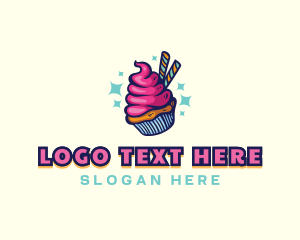 Yummy - Sweet Pastry Cupcake logo design