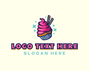 Sweet Pastry Cupcake Logo