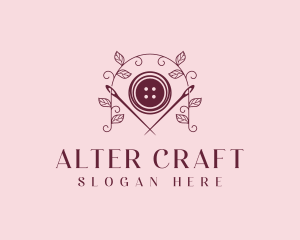 Button Needle Sewing logo design