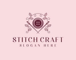 Button Needle Sewing logo design